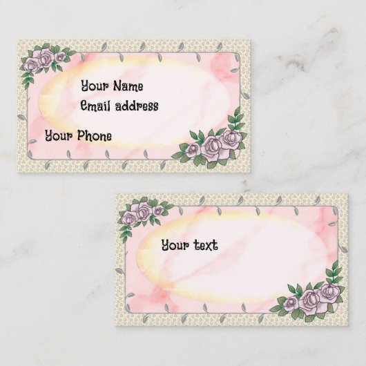 Carte De Visite Rose de beauté (Devant / Derrière)