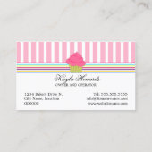 Carte De Visite Rose de boulangerie de petit gâteau (Dos)