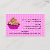 Carte De Visite Rose de boulangerie de petit gâteau (Dos)