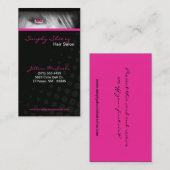 Carte de visite rose de Boutiq de magasin de (Devant / Derrière)