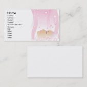 Carte de visite rose de bulles de beauté (Devant / Derrière)