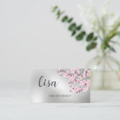 Carte de visite Rose de Cerisier Professionnelle A (Debout devant)