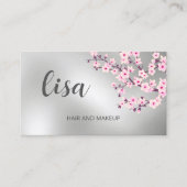 Carte de visite Rose de Cerisier Professionnelle A (Devant)