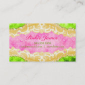 Carte De Visite Rose de chaux corrompu par CHROMATOGRAPHIE GAZEUSE (Dos)