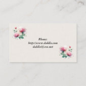 Carte de visite Rose de Chiffon (Dos)