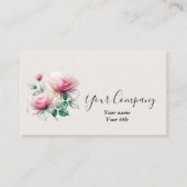 Carte de visite Rose de Chiffon (Devant)