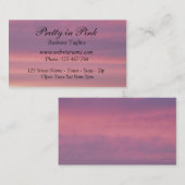 Carte de visite rose de ciel (Devant / Derrière)