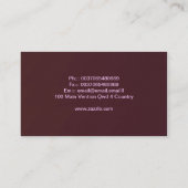 carte de visite rose de ciseaux de cheveux (Dos)