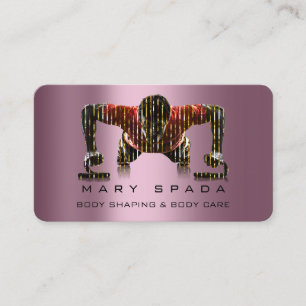 Carte De Visite Rose de conditionnement physique de l'édifice du 