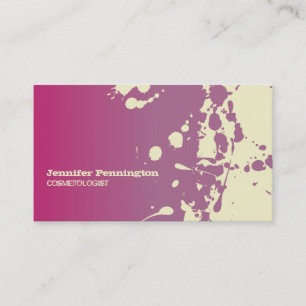 Carte de visite rose de cosmetologist