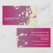 Carte de visite rose de cosmetologist (Devant / Derrière)