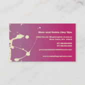 Carte de visite rose de cosmetologist (Dos)