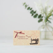 Carte de visite rose de couture de cru de damassé (Debout devant)