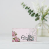 Carte de visite ROSE de couture de notions (Debout devant)