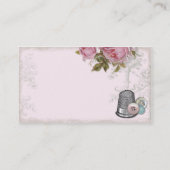Carte de visite ROSE de couture de notions (Dos)
