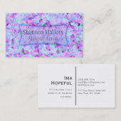 Carte De Visite Rose de cristal (Devant / Derrière)