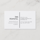 Carte De Visite Rose de cristal (Dos)