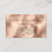 Carte De Visite Rose de cristaux de Parties scintillant de maquill (Dos)