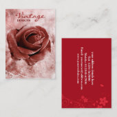 Carte de visite rose de cru (Devant / Derrière)