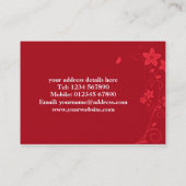 Carte de visite rose de cru (Dos)