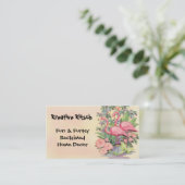 Carte de visite rose de cru de Flamant rose de (Debout devant)