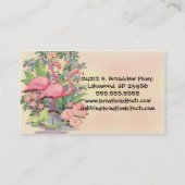 Carte de visite rose de cru de Flamant rose de (Dos)