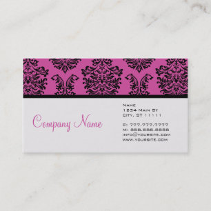 Carte de visite rose de damassé