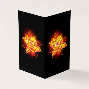 Carte De Visite Rose de feu en fleurs
