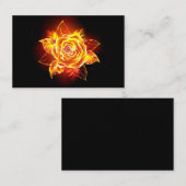 Carte De Visite Rose de feu en fleurs (Devant / Derrière)