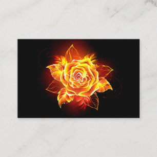 Carte De Visite Rose de feu en fleurs