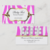 Carte de visite rose de fidélité d'impression de (Devant / Derrière)