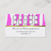 Carte de visite rose de fidélité d'impression de (Dos)