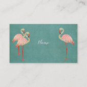 Carte de visite rose de Flamants roses (Dos)