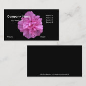 Carte de visite rose de fleur (Devant / Derrière)