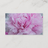 Carte de visite rose de fleur de pivoine (Dos)