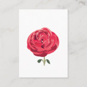 Carte De Visite Rose de fleurs de rose rouge (Devant)