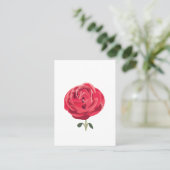 Carte De Visite Rose de fleurs de rose rouge (Debout devant)