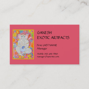 Carte de visite rose de Ganesh