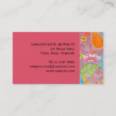 Carte de visite rose de Ganesh (Dos)