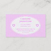 Carte de visite rose de gâteau de boulangerie de (Dos)