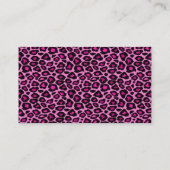 Carte de visite rose de guépard ou de léopard (Dos)