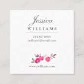 Carte de visite rose de guirlande de roses (Dos)