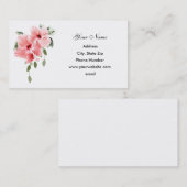 Carte de visite rose de ketmie (Devant / Derrière)