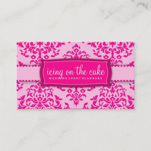 Carte De Visite Rose de la cerise sur le gâteau 311 (Devant)