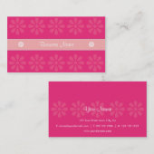 CARTE DE VISITE ROSE DE LA CONCEPTION 04 DE CRE8TIVE (Devant / Derrière)