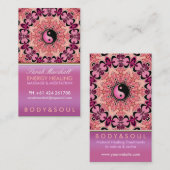 Carte de visite rose de la pêche holistique de gué (Devant / Derrière)