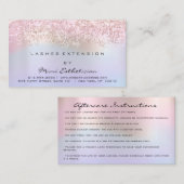 Carte De Visite Rose de la série d'instructions de suivi Holograph (Devant / Derrière)