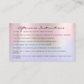 Carte De Visite Rose de la série d'instructions de suivi Holograph (Dos)