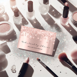 Carte De Visite Rose de l'artiste de maquillage Eyelash Blogger Di