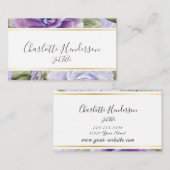 Carte de visite Rose de lavande (Devant / Derrière)